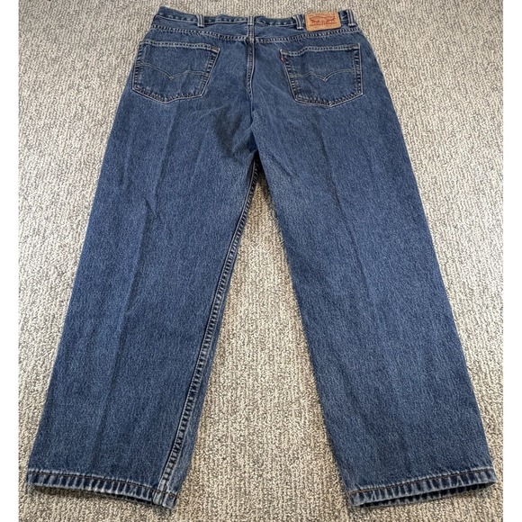 Levis 550‎ Jeans Mens 38*x29 Blue Denim Faded Cotton Tapered Leg Stretch Casual - Picture 3 of 7